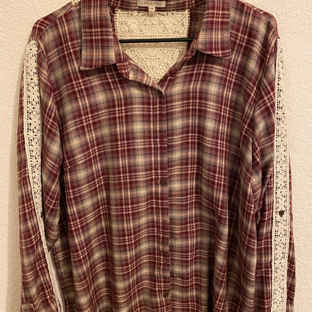 Size 2x long sleeve plaid shirt